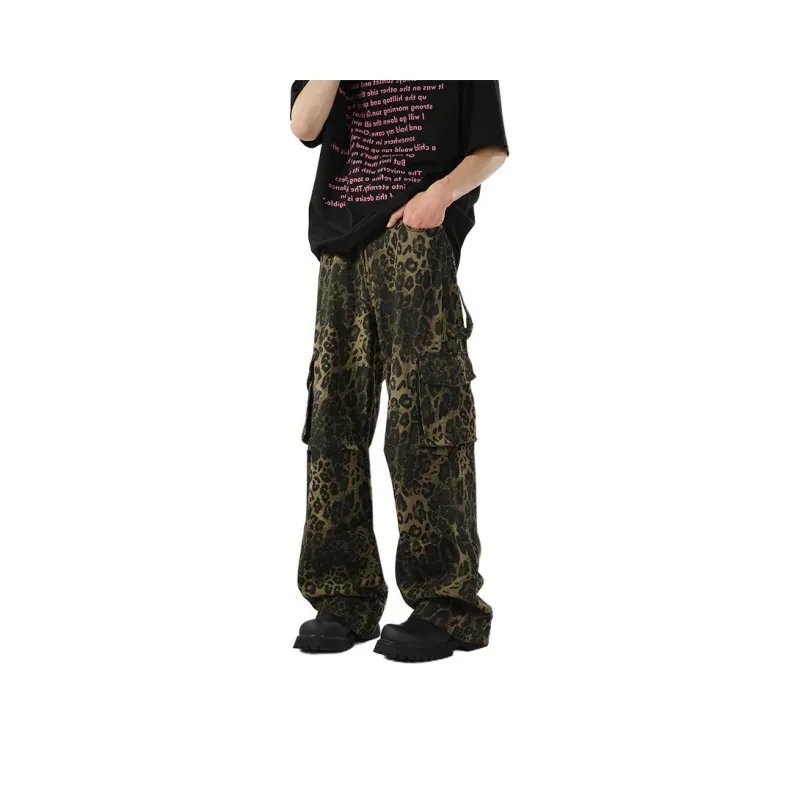 K411 Jeans Unisex Leopard Print-0