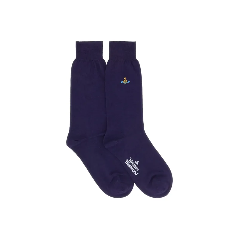 Vivienne Westwood Logo Embroidered Knitted Socks-1