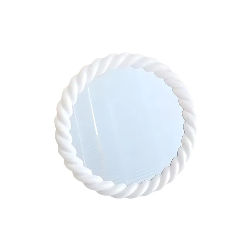 Gentle Welcome Cute Cream Style Dormitory Portable Wall Mounted Stand Desk Bathroom Wall Mounted Make Up Mirrors-6