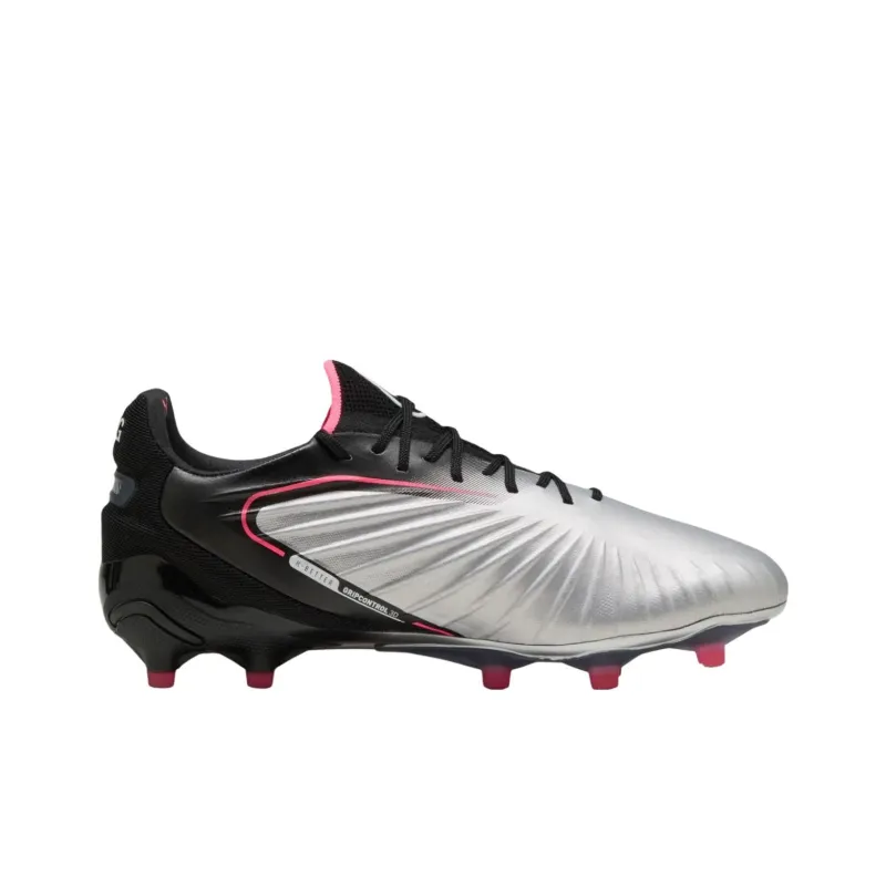 PUMA King Ultimate Anti Slip Wear Resistant Soccer Shoes Women's Silver Black-1