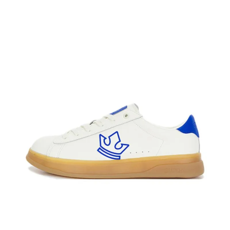 SUPRA Anti Slip Wear Resistant Low Top Skateboard Shoes Unisex White Blue-0