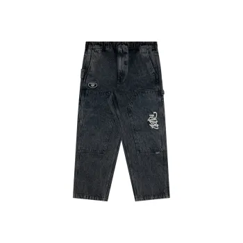 Aape Logo embroidered Straight leg Jeans