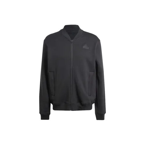 Adidas Free Shipping With AdiClub Lounge Fleece Bomber Jacket With Zip Opening