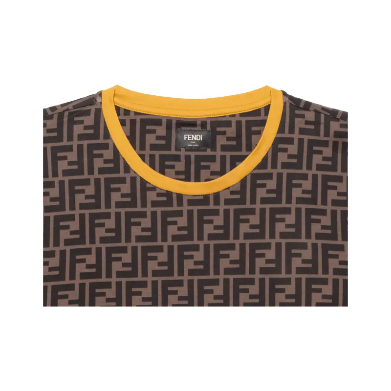FENDI T-Shirts Men Brown - POIZON FENDI T-Shirts Men Brown - POIZON