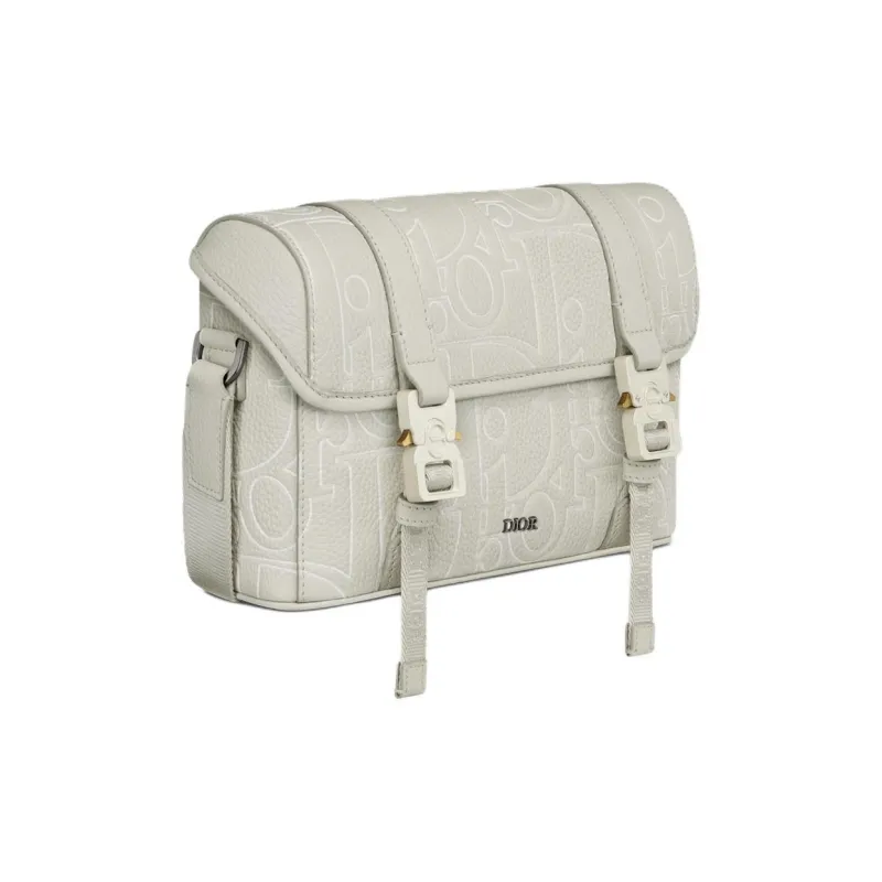 DIOR Hit The Road Grained Calfskin Shoulder Bag, Crossbody Bag Men's Beige-1