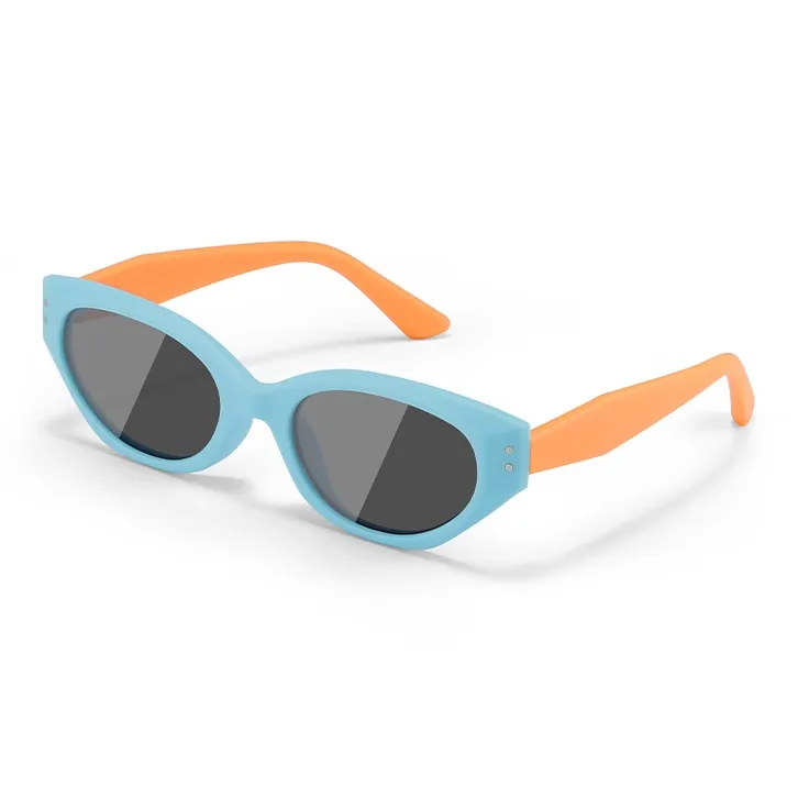 BERTHA Silicone Oval Sunglasses Kids' Black, White, Blue Orange, Purple Pink-4