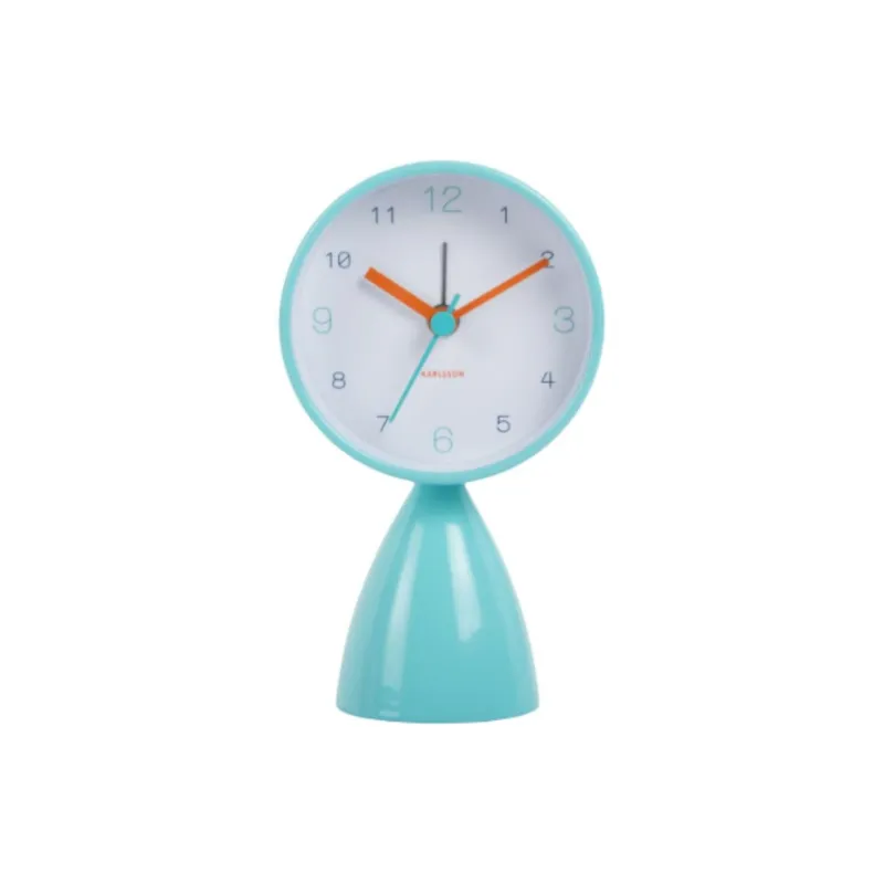 Karlsson Sweeping Seconds Movement Iron Alarm Clock Unisex White-0