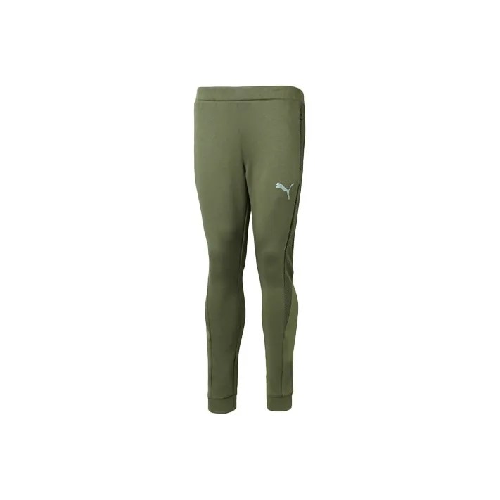 PUMA Knitted Sweatpants Men Olive Green-0