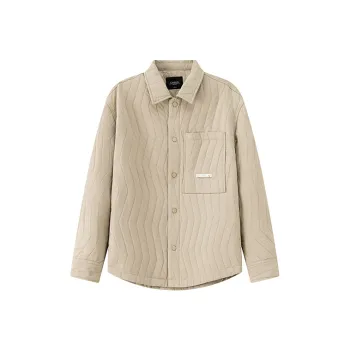 CAISEDI Jackets Coats Men's Apricot