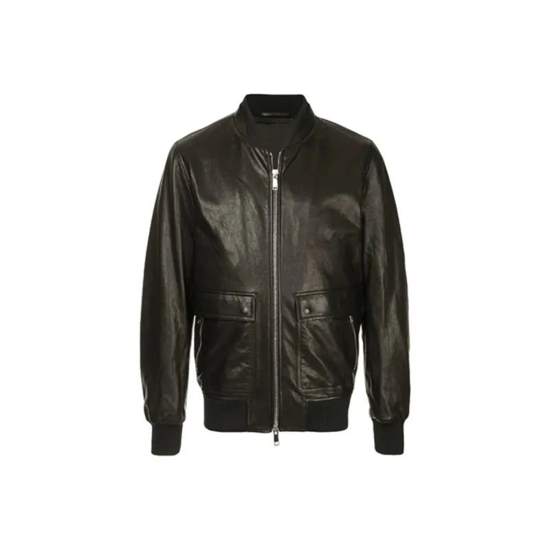 Valentino Leather Jackets Men Black-0