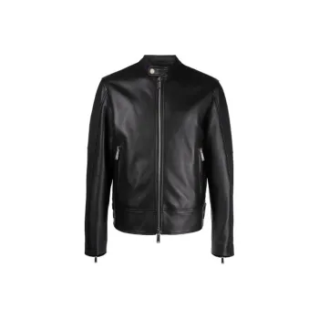 DSQUARED 2 Leather Jackets Men Black