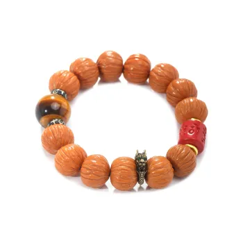 LIBALU Monkey Head Walnut Bracelets Unisex