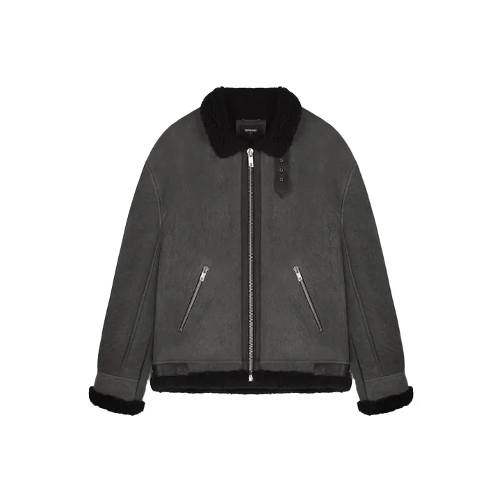 REPRESENT Leather Jackets Men Gray-0