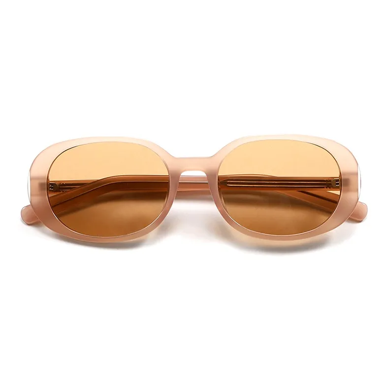 BOELEO Plate Frame Oval Sunglasses Women's-5