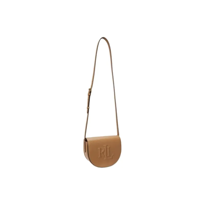 LAUREN RALPH LAUREN Leather Shoulder Bag, Crossbody Bag Medium Size Women's Brown-2