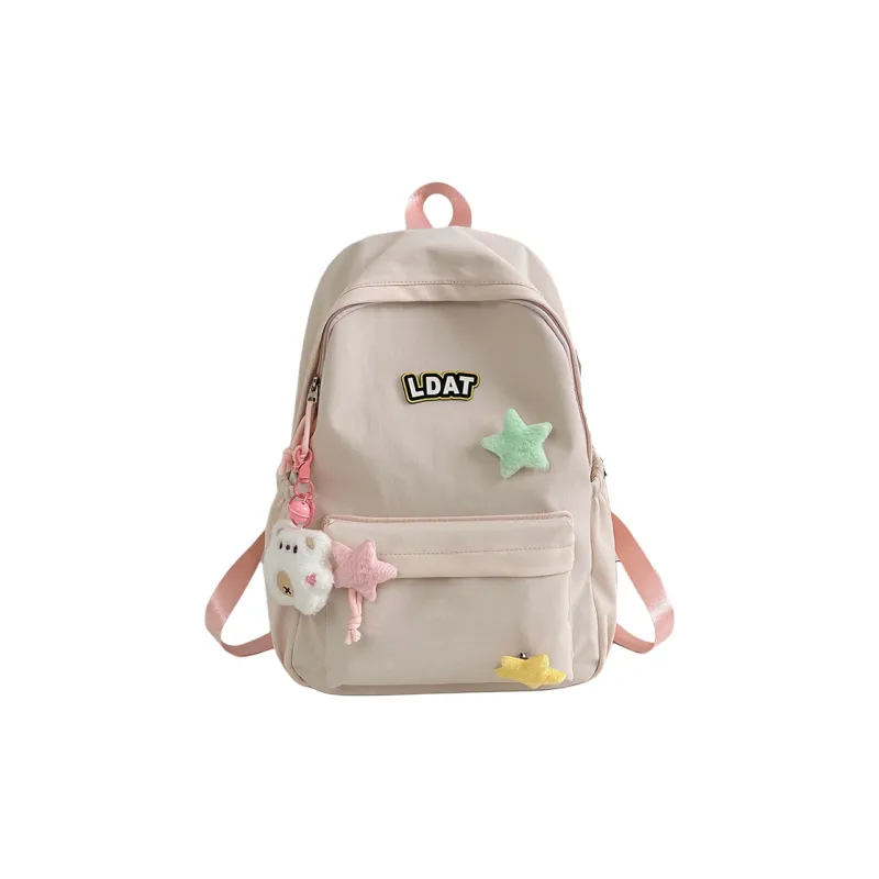URBAN FOREST Nylon Backpack Unisex Purple/Yellow/Green/Blue/Pink/Black-8