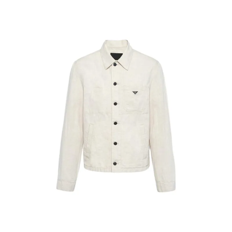 PRADA FW23 Jackets Coats Men's White-0