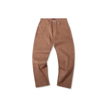 TEKABLU Jeans Men's Raw Denim Camel
