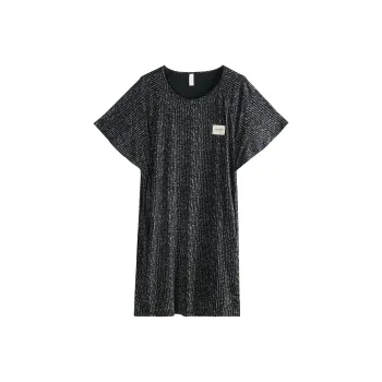 Xuan Liang Nightgown Women's Elegant Black