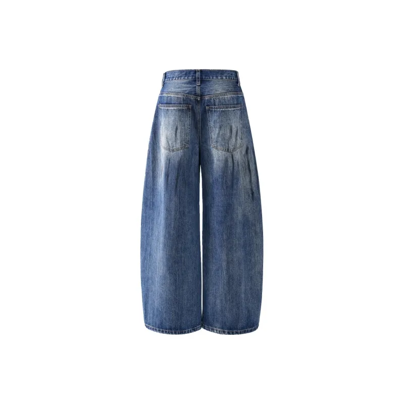 VUUG Jeans Unisex Dirty Dyed Blue Denim-1