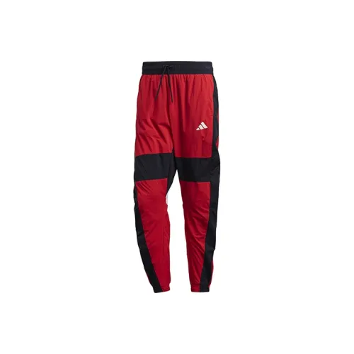 Adidas Knitted Sports Pants Men's Light Scarlet