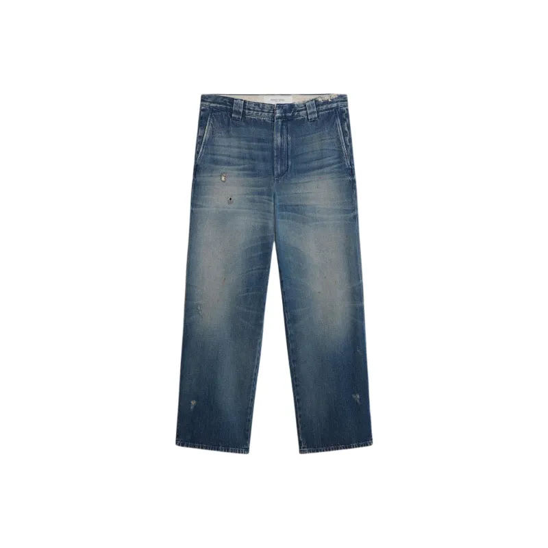 Golden Goose Straight Leg Distressed Jeans-0