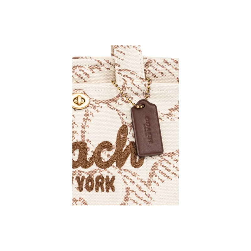 COACH Fabric Tote Bag, Shopping Bag, Shoulder Bag, Handbag Medium Size Women's Cream-4