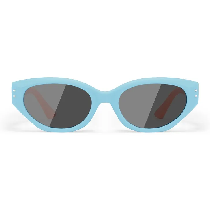 BERTHA Silicone Oval Sunglasses Kids' Black, White, Blue Orange, Purple Pink-5