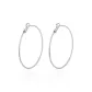 [925 Sterling Silver Needle]Diameter Approx. 5cm Large Circle Hoop Earrings