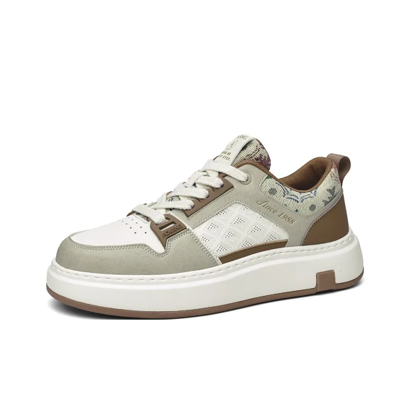 AOKANG Air Force One Series Skateboard Shoes Men Low Top Denim Blue, Celadon Green, Sunset Orange-7