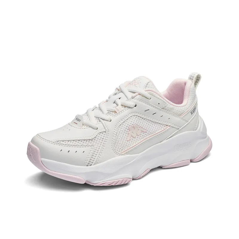 Kappa Anti Slip Wear Resistant Low Top Running Shoes Women's Beach White Pearl Pink-2
