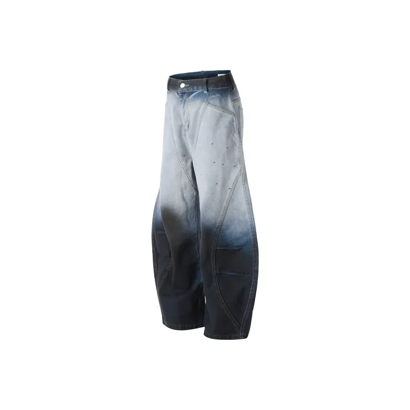 NEVER RULE Jeans Unisex Gradient Blue-2