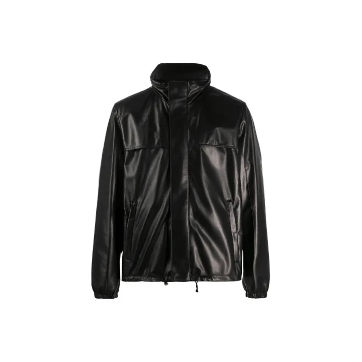 PRADA Leather Jackets Men Black-0