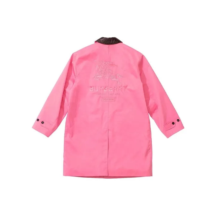 Supreme X Burberry Leather Collar Trench-3