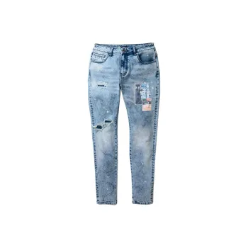 Staple Ripped Pants Jeans Unisex Blue