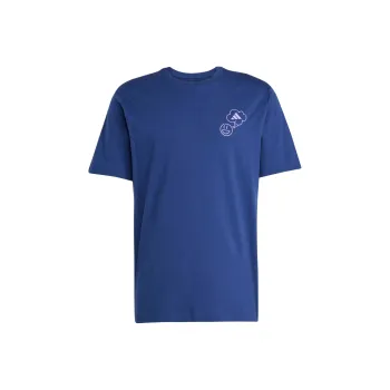 Adidas Free Shipping With AdiClub Lounge Verbiage Circle Graphic Tee