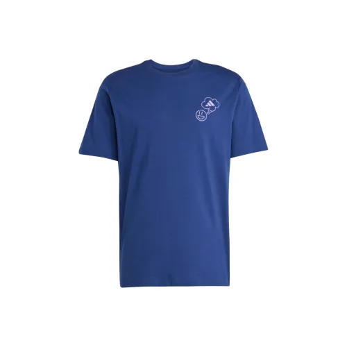 Adidas Free Shipping With AdiClub Lounge Verbiage Circle Graphic Tee