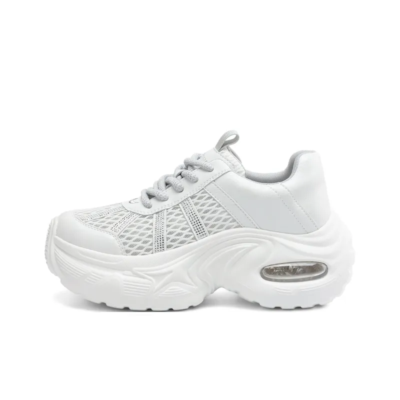 BOERDIQI Breathable Lightweight Height Increasing Low Top Chunky Sneakers Women's-7