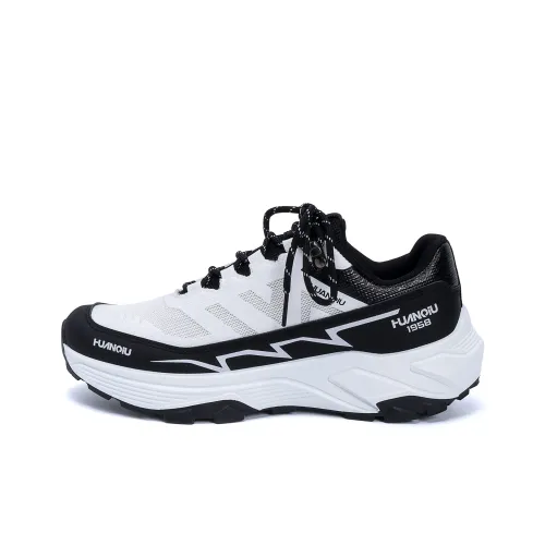 HUANQIU Height Increasing, Slip Resistant, Abrasion Resistant Low Top Casual Running Shoes Men's White Black