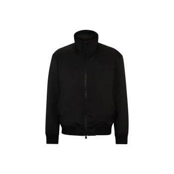 HUGO BOSS Satin Jacket In A Regular Fit With Special Artwork Jackets & Coats Unisex Black