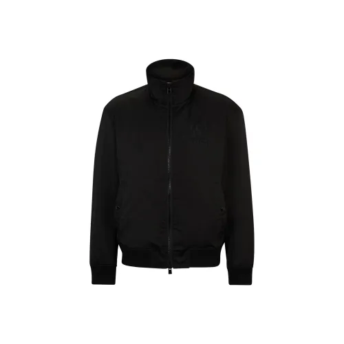 HUGO BOSS Satin Jacket In A Regular Fit With Special Artwork Jackets & Coats Unisex Black