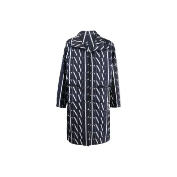Valentino Trench Coats Men Blue