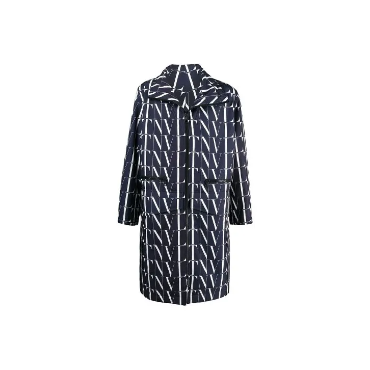 Valentino Trench Coats Men Blue-0