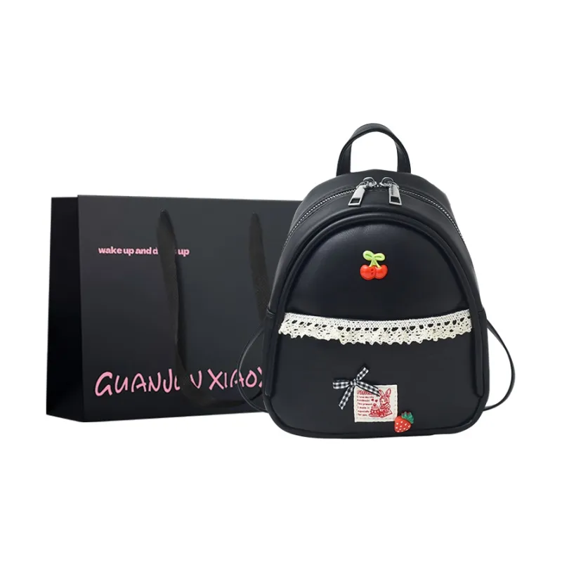 Champion Cub PU Backpack Women's Ecru/Pink/Lake Blue/Black-12
