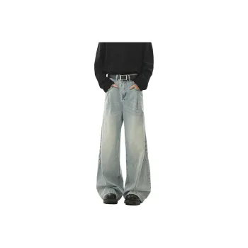 KEIRANDUN Jeans Unisex Blue