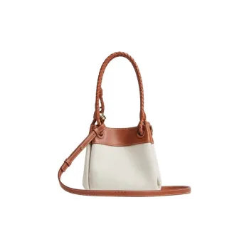Bottega Veneta Parachute Cow Leather Crossbody Handbag, Shoulder Bag Small Size Women's Natural/Light Wood Color