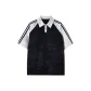 Black with White Collar