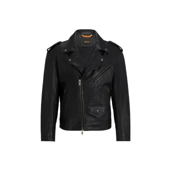 HUGO BOSS Studded Leather Jacket