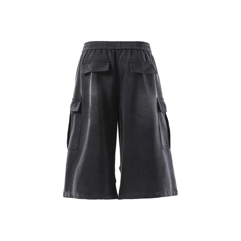 BONAS Casual Shorts Unisex Washed Gray-1