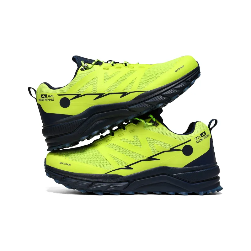 SNOW FLYING Wilderness Series Mountaineering Hiking Shoes Men's Neon Green-2